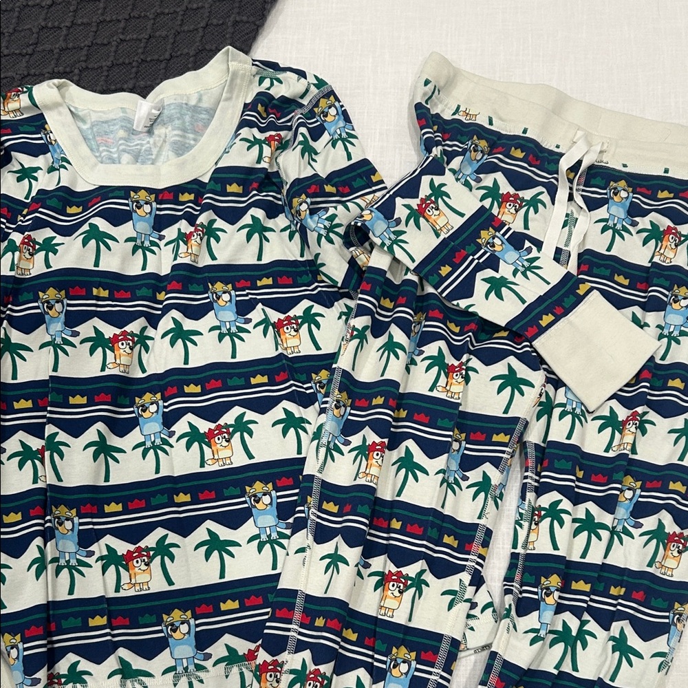 Adult women’s Bluey long sleeve pajamas, or loungewear.